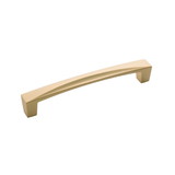 Hickory Hardware Crest Collection Pull 5-1/16 Inch (128mm) Center to Center Flat Ultra Brass Finish