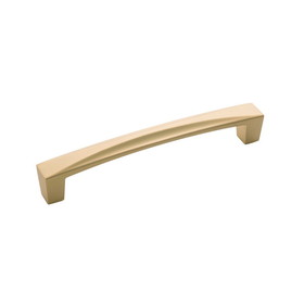 Hickory Hardware Crest Collection Pull 5-1/16 Inch (128mm) Center to Center Flat Ultra Brass Finish