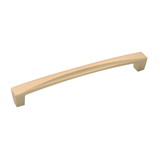 Hickory Hardware Crest Collection Pull 6-5/16 Inch (160mm) Center to Center Flat Ultra Brass Finish