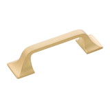 Hickory Hardware Forge Collection Pull 3 Inch Center to Center Brushed Golden Brass Finish