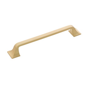 Hickory Hardware Forge Collection Pull 6-5/16 Inch (160mm) Center to Center Brushed Golden Brass Finish
