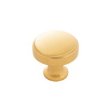Hickory Hardware Piper Collection Knob 1-1/4 Inch Diameter Brushed Golden Brass Finish