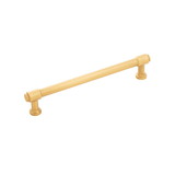 Hickory Hardware Piper Collection Pull 6-5/16 Inch (160mm) Center to Center Brushed Golden Brass Finish