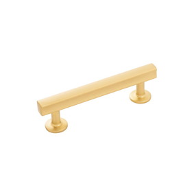 Hickory Hardware Woodward Collection Pull 3-3/4 Inch (96mm) Center to Center Brushed Golden Brass Finish