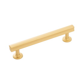 Hickory Hardware Woodward Collection Pull 5-1/16 Inch (128mm) Center to Center Brushed Golden Brass Finish