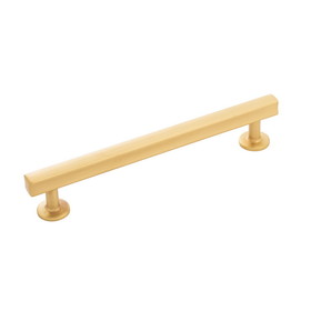 Hickory Hardware Woodward Collection Pull 6-5/16 Inch (160mm) Center to Center Brushed Golden Brass Finish
