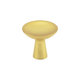 Hickory Hardware Maven Collection Knob 1-1/4 Inch Diameter Brushed Golden Brass Finish