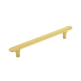 Hickory Hardware Maven Collection Pull 6-5/16 Inch (160mm) Center to Center Brushed Golden Brass Finish