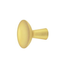 Hickory Hardware Maven Collection Hook Knob 2-5/16 Inch Diameter Brushed Golden Brass Finish