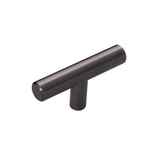 Hickory Hardware Bar Pulls Collection T-Knob 2-3/8 Inch X 1/2 Inch Brushed Black Nickel Finish