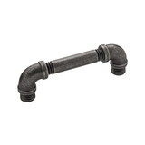 Hickory Hardware Pipeline Collection Pull 3-3/4 Inch (96mm) Center to Center Black Nickel Vibed Finish