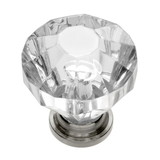 Hickory Hardware HH74689-CA14 Crystal Palace Collection Knob 1-1/4 Inch Diameter Crysacrylic with Polished Nickel Finish