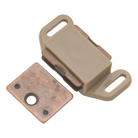 Hickory Hardware Catches Collection Magnetic Catch 1-5/8 Inch Center to Center Tan Plastic Finish