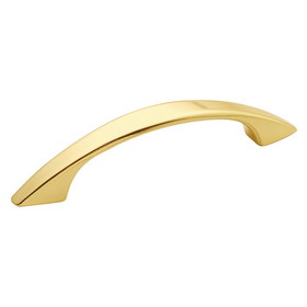 Hickory Hardware P116-3 Metropolis Collection Pull 3 Inch Center to Center Polished Brass Finish
