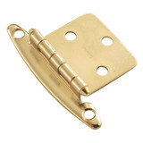 Hickory Hardware Hinge Flush Surface Face Frame Free Swinging Polished Brass Finish (2 Pack)