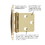 Hickory Hardware P139-3 Hinge Flush Surface Face Frame Free Swinging Polished Brass Finish (2 Pack)