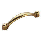 Hickory Hardware Conquest Collection Pull 3 Inch Center to Center Lustre Brass Finish