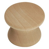 Hickory Hardware P183-UW Natural Woodcraft Collection Knob 1 Inch Diameter Unfinished Wood Finish (2 Pack)