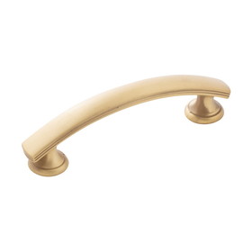 Hickory Hardware American Diner Collection Pull 3 Inch Center to Center Brushed Golden Brass Finish