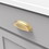 Hickory Hardware P2144-BGB American Diner Collection Cup Pull 3 Inch & 3-3/4 Inch (96mm) Center to Center Brushed Golden Brass Finish