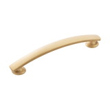 Hickory Hardware American Diner Collection Pull 5-1/16 Inch (128mm) Center to Center Brushed Golden Brass Finish