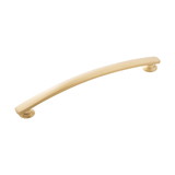 Hickory Hardware American Diner Collection Pull 7-9/16 Inch (192mm) Center to CenterBrushed Golden Brass Finish