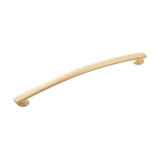 Hickory Hardware American Diner Collection Pull 8-13/16 Inch (224mm) Center to Center Brushed Golden Brass Finish