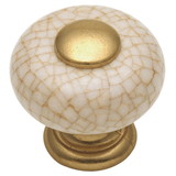 Hickory Hardware P221-VC Tranquility Collection Knob 1 Inch Diameter Lancaster Hand Polished & Vintage Brown Crackle Finish