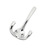 Hickory Hardware Hooks Collection Coat Hook Triple 5/8 Inch Center to Center Chrome Finish