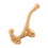 Hickory Hardware P25029-BGB Hooks Collection Coat Hook Double 5/8 Inch Center to Center Brushed Golden Brass Finish