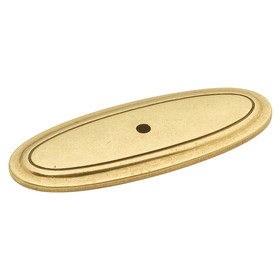 Hickory Hardware P277-LP Manor House Collection Backplate Knob 3 Inch X 1-1/8 Inch Oval Lancaster Hand Polished Finish