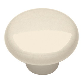 Hickory Hardware Tranquility Collection Knob 1-1/4 Inch Diameter Light Almond Finish