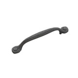 Hickory Hardware Refined Rustic Collection Pull 5-1/16 Inch (128mm) Center to Center Black Iron Finish