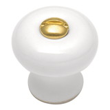 Hickory Hardware P3-W Tranquility Collection Knob 7/8 Inch Diameter White Finish