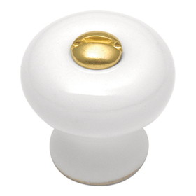 Hickory Hardware P3-W Tranquility Collection Knob 7/8 Inch Diameter White Finish