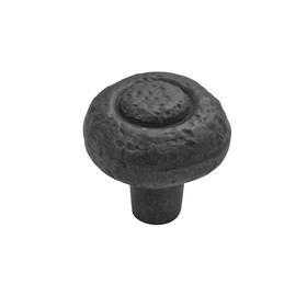 Hickory Hardware Refined Rustic Collection Knob 1-1/4 Inch Diameter Black Iron Finish