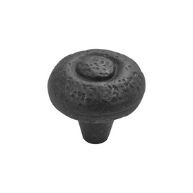 Hickory Hardware Refined Rustic Collection Knob 1-1/2 Inch Diameter Black Iron Finish