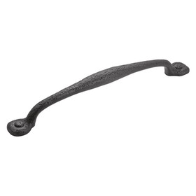 Hickory Hardware Refined Rustic Collection Appliance Pull 12 Inch Center to Center Black Iron Finish