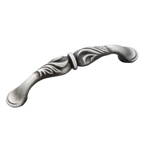 Hickory Hardware Mayfair Collection Pull 3-3/4 Inch (96mm) Center to Center Satin Pewter Antique Finish