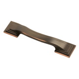 Hickory Hardware Deco Collection Pull 3-1/2 Inch Center to Center Oil-Rubbed Bronze Highlighted Finish