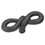 Hickory Hardware P3450-BI French Twist Collection Knob 2-1/8 Inch x 3/4 Inch Black Iron Finish