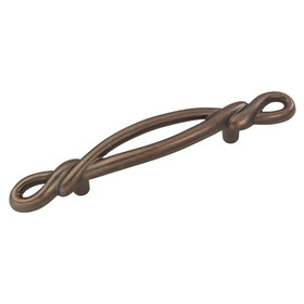 Hickory Hardware French Twist Collection Pull 3 Inch Center to Center Dark Antique Copper Finish