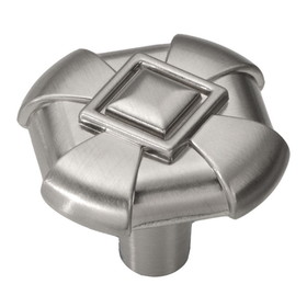 Hickory Hardware Chelsea Collection Knob 1-1/8 Inch Diameter Stainless Steel Finish