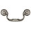 Hickory Hardware P3477-ST Manor House Collection Rosette Backplate Pull 3-1/2 Inch Center to Center Silver Stone Finish