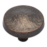 Hickory Hardware Bedrock Collection Knob 1-1/4 Inch Diameter Dark Antique Copper Finish