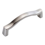 Hickory Hardware Arc Collection Pull 3 Inch Center to Center Satin Nickel Finish