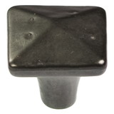 Hickory Hardware P3670-BI Carbonite Collection Knob 1-1/4 Inch Square Black Iron Finish
