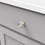 Hickory Hardware P3709-CASN Midway Collection Knob 1-1/4 Inch Diameter Crysacrylic with Satin Nickel Finish