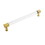 Hickory Hardware P3711-CABGB Midway Collection Pull 12 Inch Center to Center Crysacrylic with Brushed Golden Brass Finish