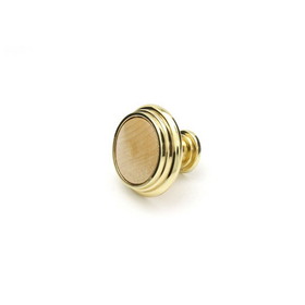 Hickory Hardware Woodgrain Collection Knob 1-5/16 Inch Diameter Polished Brass & Natural Maple Finish